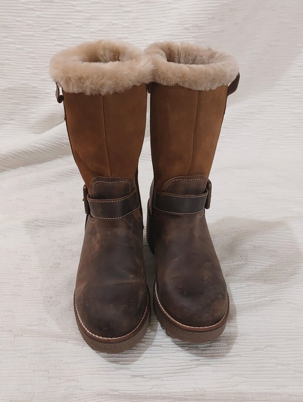 Overland Brown Suede Boots with Side Zip Size 39/8 - Picture 7 of 13